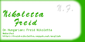 nikoletta freid business card